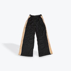 Line + Dot Black Wide Leg Side Stripe Pleated Trousers LP7221A Womens Size M